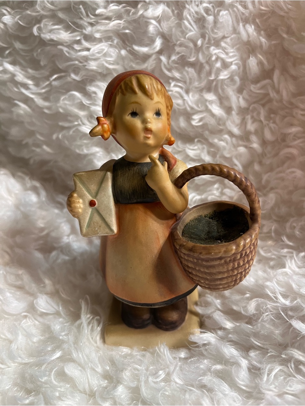 Vintage Hummel Goebel West Germany “Meditation” figure girl with basket signed